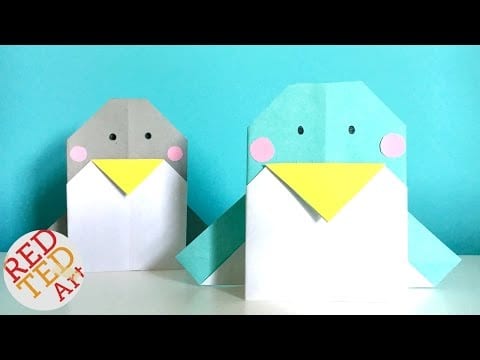 Easy Origami Penguin – Perfect Greeting Card too