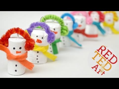 Easy Snowman Ornament DIY – DIY Christmas Ornaments – Recycled DIYs for Christmas