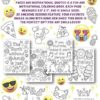 Emoji Coloring Book of Funny Stuff, Cute Faces and Inspirational Quotes: 30 Awesome Designs for Boys, Girls, Teens… - Image 3