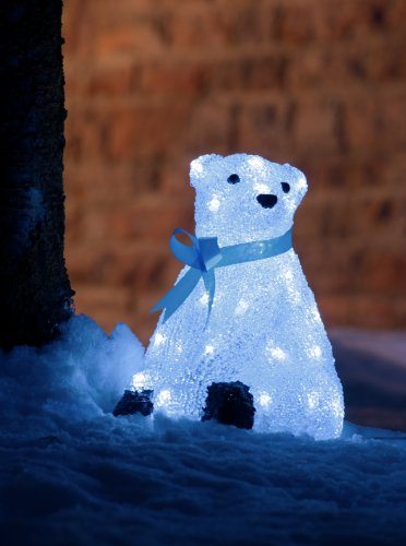 Konstsmide Outdoor Lights LED Acrylic Decoration “Sitting Polar Bear ...