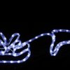 Christmas Concepts® Rope Light Reindeer + Sleigh Christmas Decoration White LED Lights - 27 Inch - Freestanding - Image 3
