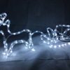 Christmas Concepts® Rope Light Reindeer + Sleigh Christmas Decoration White LED Lights - 27 Inch - Freestanding