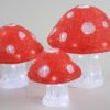 Set of 3 (72 LEDs) Acrylic Christmas Mushrooms Decoration Indoor / Outdoor - Image 3