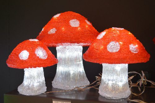 christmas mushrooms outdoor acrylic decoration leds indoor amazon