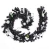 WeRChristmas Decorated Garland Christmas Decoration, 6 feet - Black/Silver