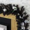 WeRChristmas Decorated Garland Christmas Decoration, 6 feet - Black/Silver - Image 5