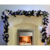 WeRChristmas Decorated Pre-Lit Illuminated with 40 Cool White LED Lights, 9 ft - Black/Silver - Image 3