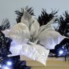 WeRChristmas Decorated Pre-Lit Illuminated with 40 Cool White LED Lights, 9 ft - Black/Silver - Image 4