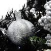 WeRChristmas Decorated Pre-Lit Illuminated with 40 Cool White LED Lights, 9 ft - Black/Silver - Image 6