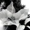 WeRChristmas Decorated Pre-Lit Illuminated with 40 Cool White LED Lights, 9 ft - Black/Silver - Image 8