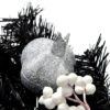 WeRChristmas Decorated Pre-Lit Illuminated with 40 Cool White LED Lights, 9 ft - Black/Silver - Image 9