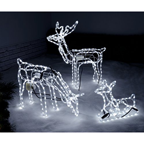Outdoor animated reindeer christmas decorations