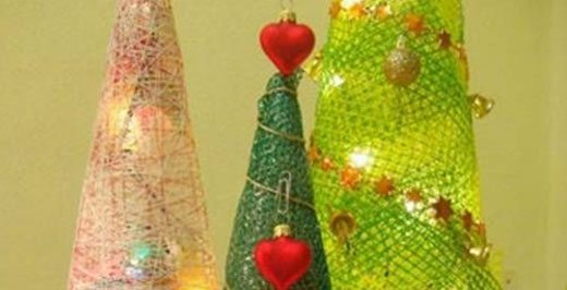 Make your own yarn Christmas tree