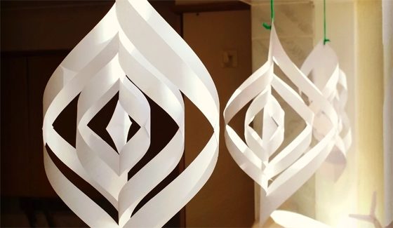 Quick and easy paper Christmas decorations