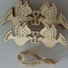 warm-smile 10pcs wooden Kissing love birds shapes christmas tree Decorations Magic Santa