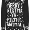 ZEE FASHION Ladies Merry Christmas Ya Filthy Animal Novelty Retro Xmas Home Top Jumper - Image 4