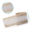 Natural Jute Burlap – ZWOOS 6 Pieces Natural Burlap Ribbons Roll with White Lace for DIY Handmade Wedding Party… - Image 7