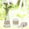 Natural Jute Burlap – ZWOOS 6 Pieces Natural Burlap Ribbons Roll with White Lace for DIY Handmade Wedding Party… - Image 8