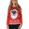Tipsy Elves Women's Christmas Jumper - The Black Santa Jumper