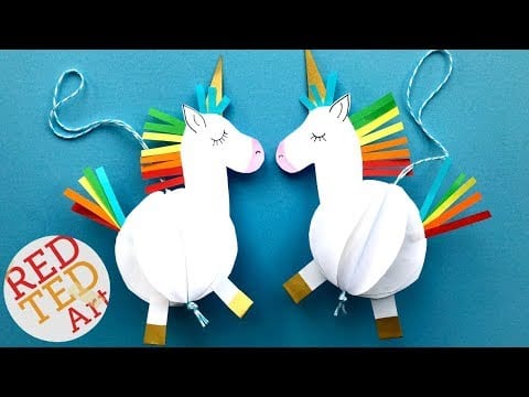 Easy Unicorn DIY Decor – Paper DIYs – Room Decor – DIY Unicorn Ornament