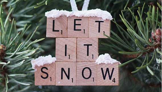 “Let It Snow” tree ornament