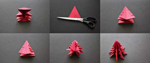 Origami Christmas tree to make