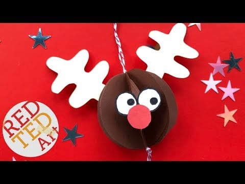 Easy Rudolph Ornament DIY – Paper Crafts – DIY Christmas Ornaments from Paper