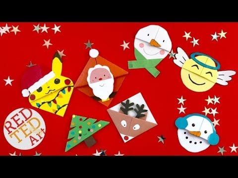 6 Christmas Corner Bookmark Designs – DIY Kawaii Bookmarks for Christmas