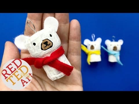 DIY Polar Bear Ornament – DIY Cork Ornaments for Christmas