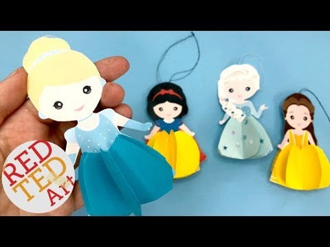 Paper Cinderella Ornament – DIY Princess Christmas Decorations