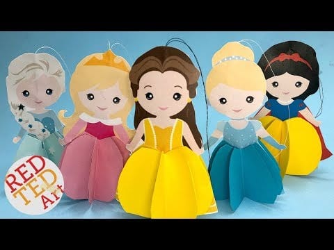 Paper Belle Ornament – DIY Princess Decorations with Printable