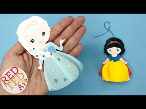 Paper Elsa Ornament DIY – Easy Christmas Decoration Printable
