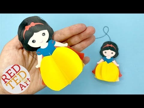 Paper Snow White Ornament DIY with Printable – Easy Christmas Decorations
