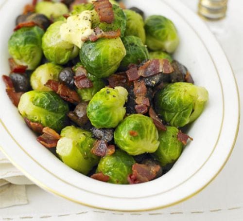 Brussels sprouts with bacon & chestnuts