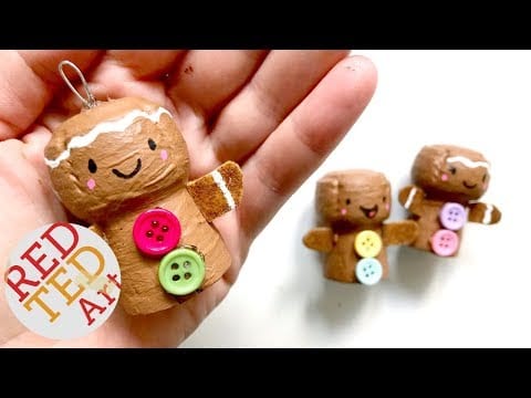 DIY Gingerbread Man Ornament – Cork Recycled Christmas Ornaments