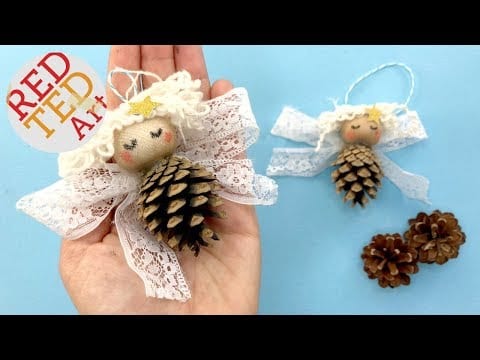 Pine Cone Angel Ornaments DIY – Nature Christmas Decorations