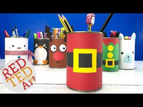 DIY Santa Desk Tidy – 5 Minute Crafts for Christmas – Santa Candy Holder