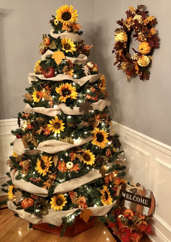 Summer Christmas Tree Ideas - Sunflower Christmas Tree