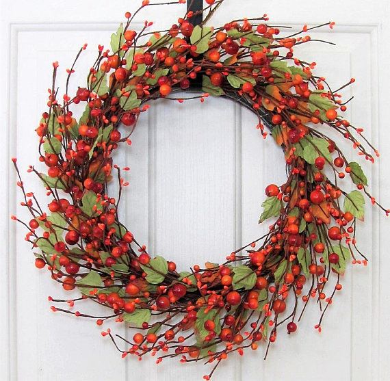 Best Fall Wreath Ideas - Orange